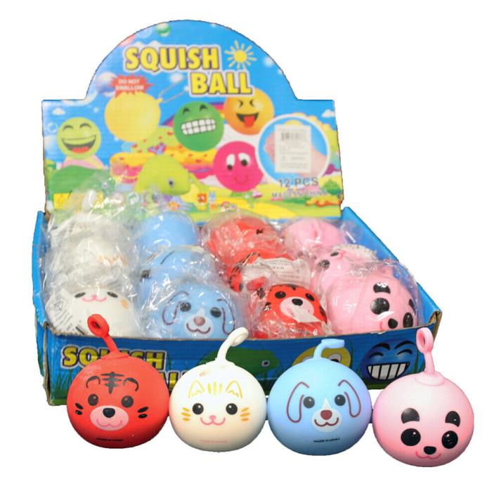 Animal Squish Balls Bulk lot 1dz - Squishies Stress Balls YoYo Novelty Toys