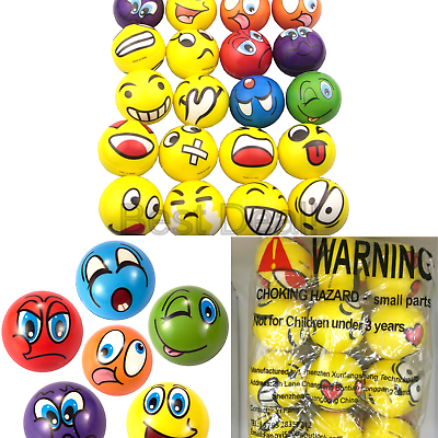 Mydio Set of 24 Emoji Stress Balls,Stress Reliver Party Favor,Soft PU Emoji B...