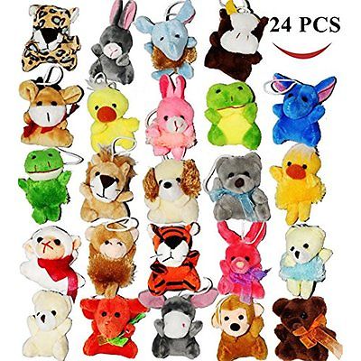 Joyin Party Favors Toy 24 Pack Of Mini Animal Plush Assortment (24 Units 3"