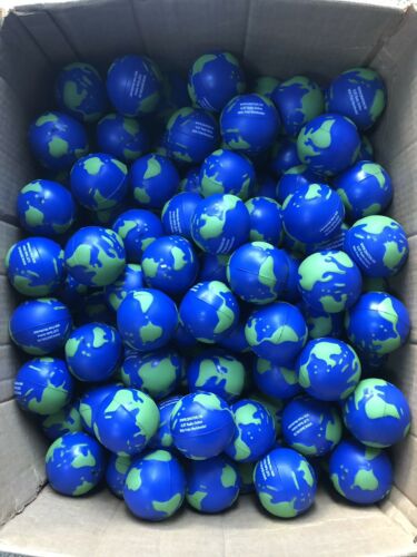 Earth Stress Balls 2 3/4 Inch Diameter Whole World Planet Soft