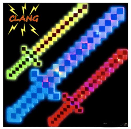 LIGHT UP LED PIXEL SWORDS WITH CLANG SOUND BRAND NEW INDIVIDUALLY PACKAGED