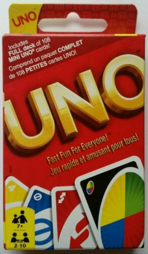 UNO Card Game Full set of 108 Playing Cards Fast And Fun For Everyone Bicycle