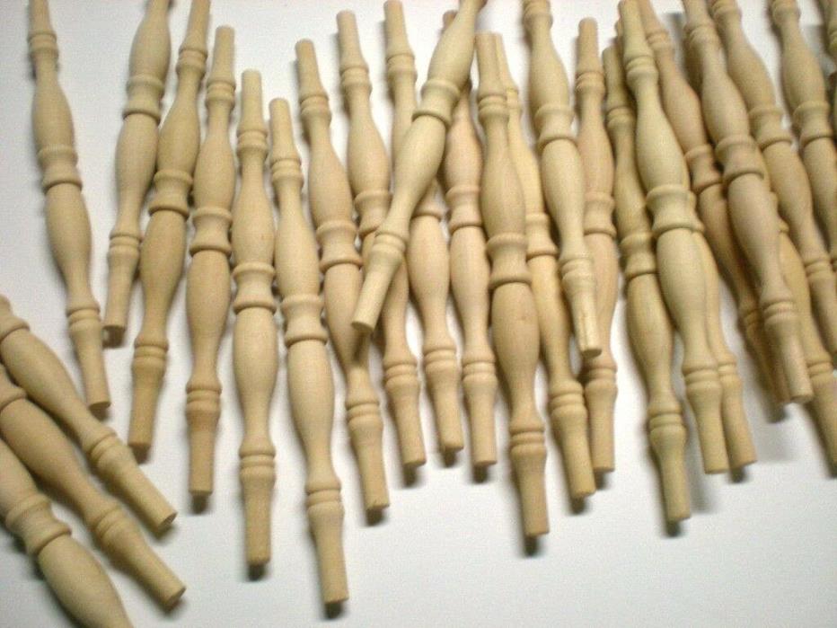 40 Wood Spindles Size 9