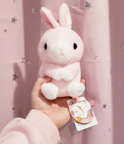 Japan Amuse Nekkorogari Tai standard Plush Bunny Rabbit Sit Cute