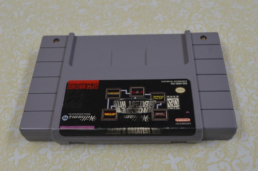 Williams arcade Greatest Hits SNES Super Nintendo GAME save on combine shipping