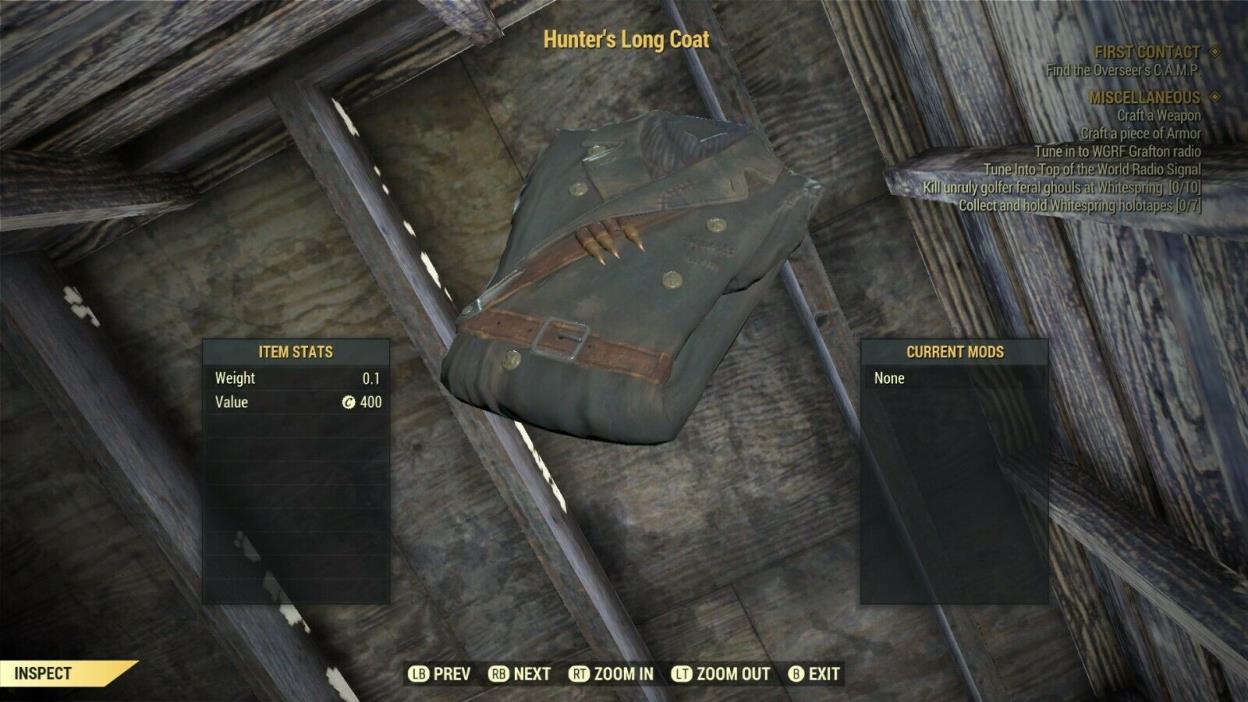 Fallout 76 (PC) Hunter's Long Coat Outfit + Cowboy Hat