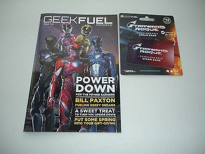 Starward Rogue $12 downloadable steam game with Geek Fuel Power Rangers magazine