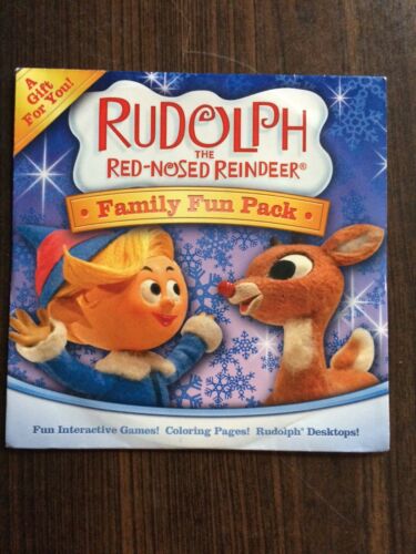 Rudolph The Red-Nosed Reindeer Family Fun Pack PC CD Colorings Pages, Games
