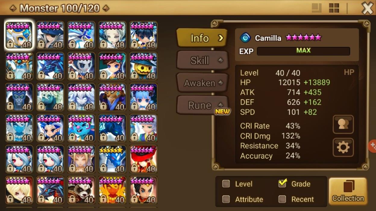summoners war global act 43NAT5S GODLY ACCOUNT YES FORTY THREE!