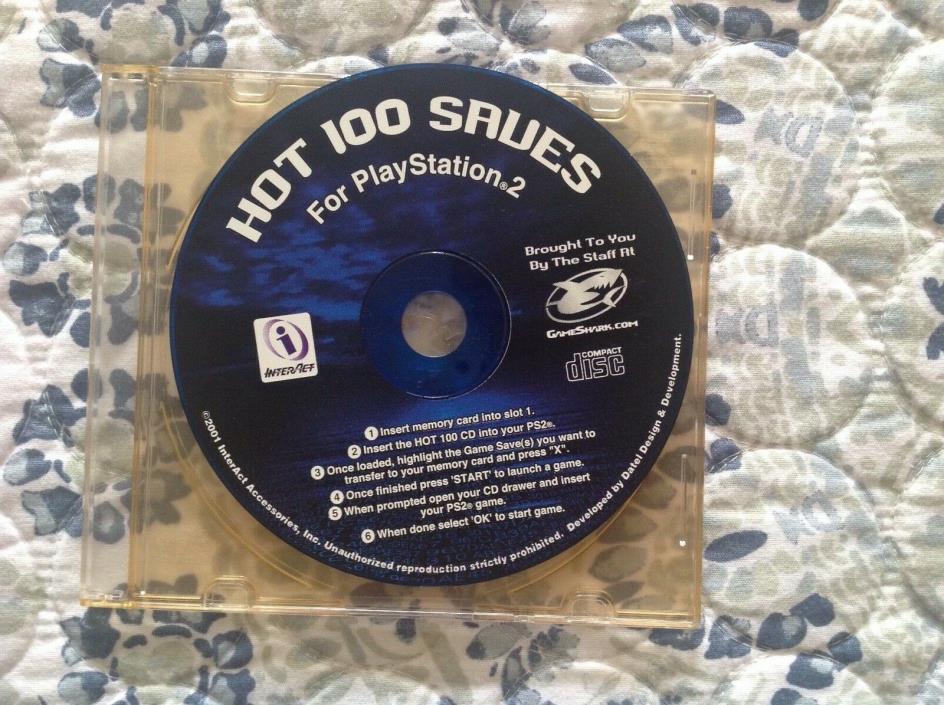 Game Shark GameShark Hot 100 Saves For PlayStation 2 PS2 game Codes Cheat Disc