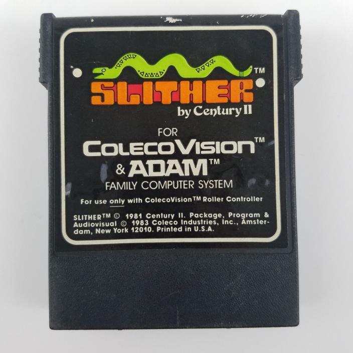 Slither by Century II Coleco Vision and Adam 1981 Game Cartridge
