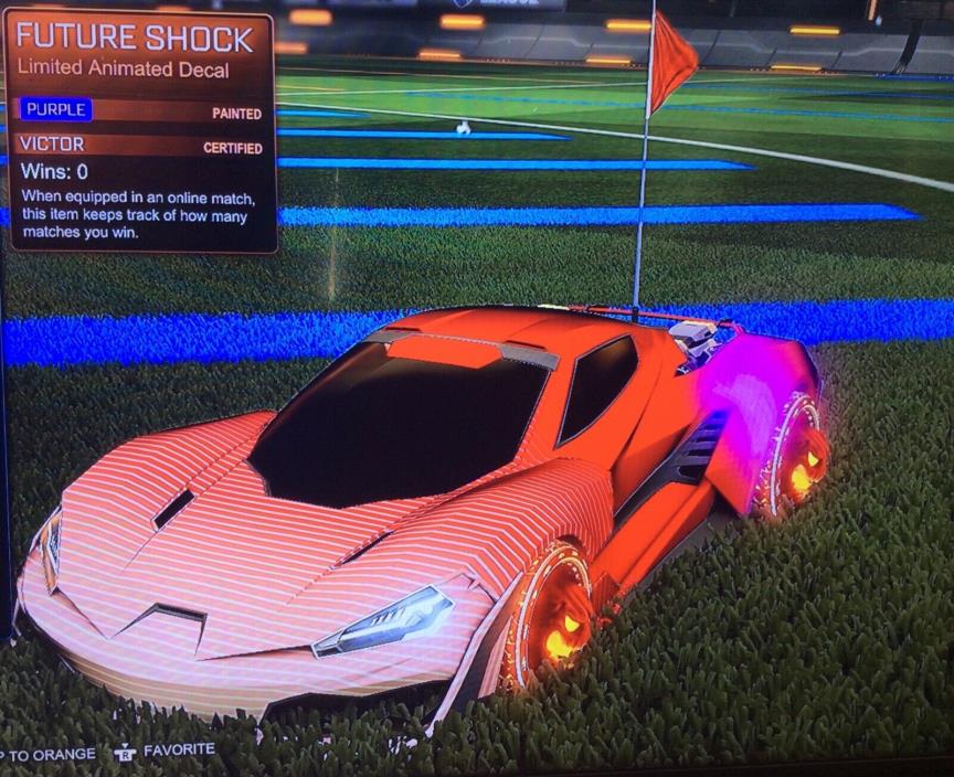 XBOX ONE  Rocket League -Decal Future Shock painted Purple Certified Victor