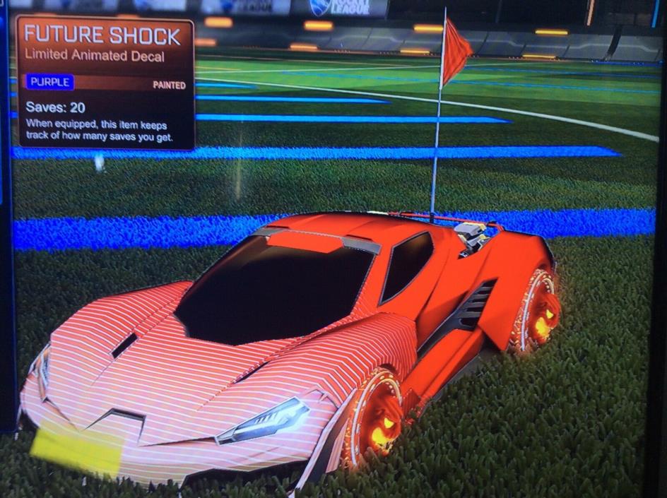 XBOX ONE  Rocket League -Limited Animated Decal Future Shock painted Purple