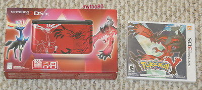 NEW NINTENDO 3DS XL POKEMON X and Y RED CONSOLE LIMITED EDITION + Y GAME HTF