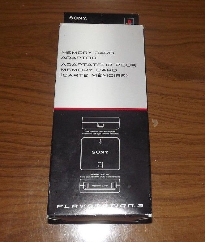 Official Sony Playstation 3 Memory Card Adapter w/ Box PS1 PS2 PS3 Save Transfer