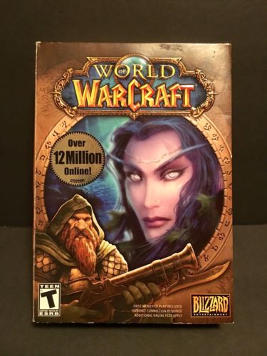 World of Warcraft Blizzard Entertainment PC Video Game DVD + 2 Guest Pass Keys