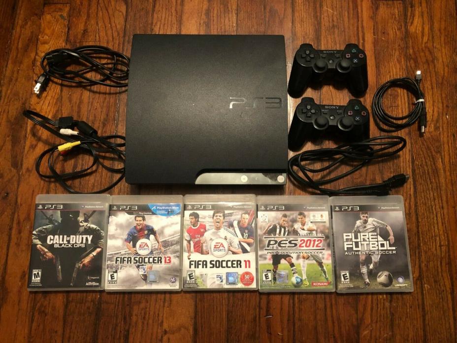 Sony Playstation 3 PS3 Slim 120GB VIDEO GAME CONSOLE W/ POWER CORD & HDMI CABLE