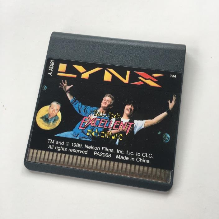 Atari Lynx Bill & Ted's Excellent Adventure cartridge only - Tested - SHIPS FREE
