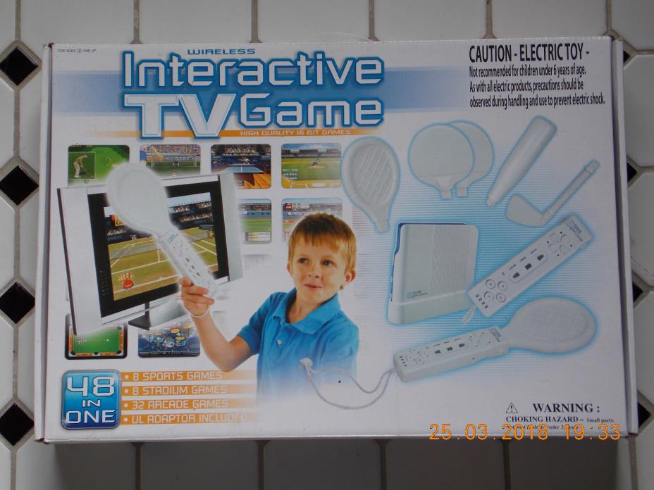 Wireless Interactive 48 in One TV Game Console by Excite, New