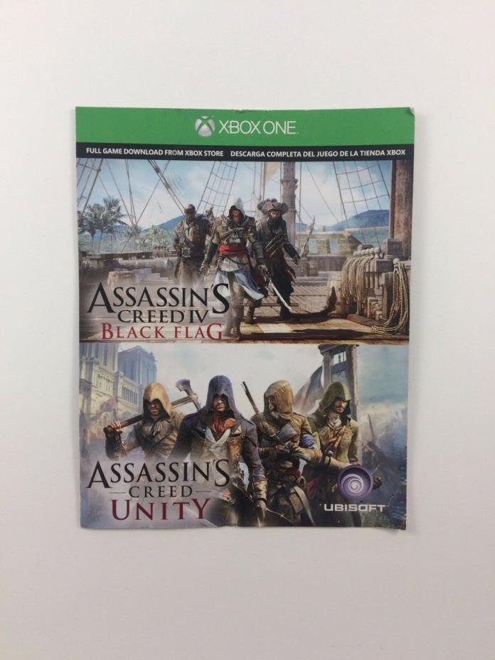 XBOX ONE Assassins Creed IV: Black Flag & Unity Download Card
