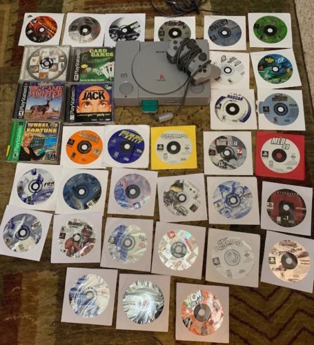 Sony Playstation 1 Lot 35 Games, Controller & Memory Card PS1 PSX Tested Working