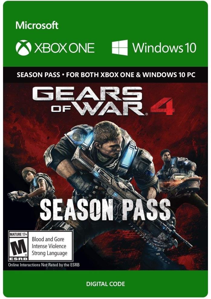 Gears of War 4: 1 year Season Pass! - Xbox One Digital Code Email Delivery.