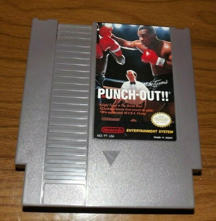 AUTHENTIC Nintendo NES Mike Tyson's Punch-Out w/black sleeve TESTED ??NICE!??