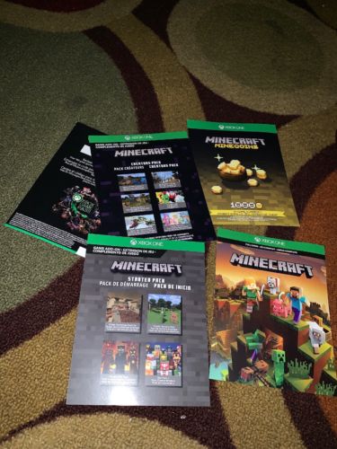 Minecraft Bundle Codes FULL Game, Creators Pack, Starter Pack, 1000 Mine Coins