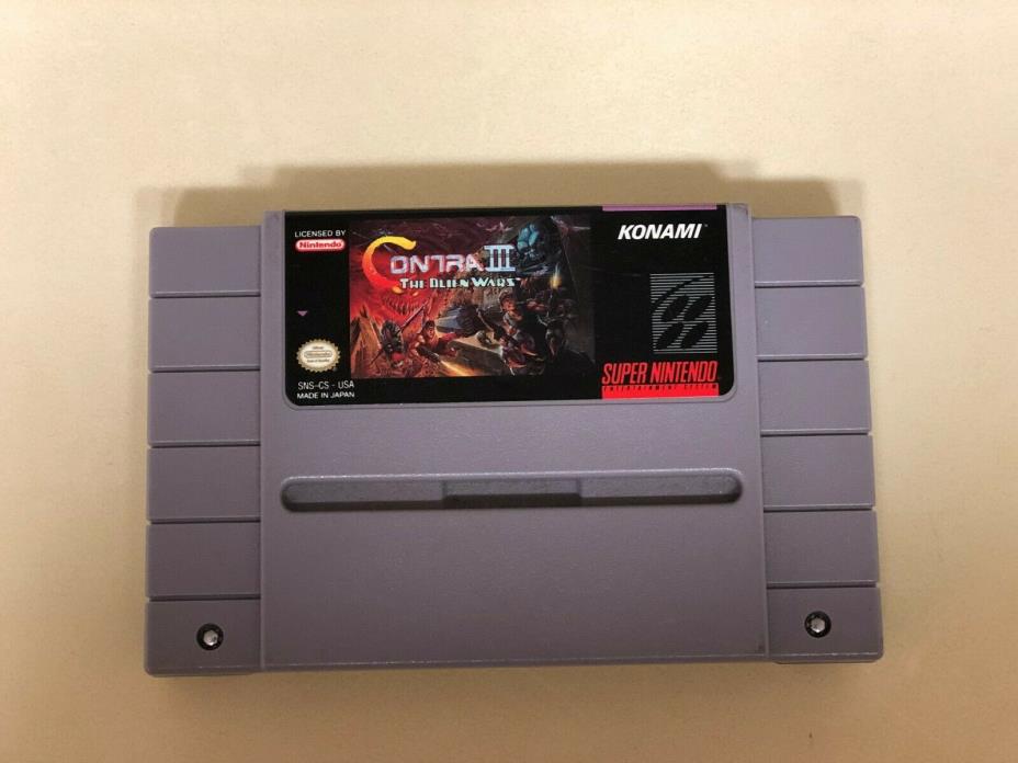 Contra III 3 Alien Wars (Super Nintendo) Authentic