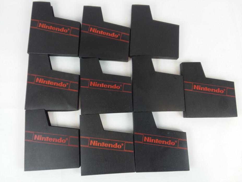 Official Nintendo NES Dust Sleeve Plastic Game Cover Protectors Slips Lot of 10
