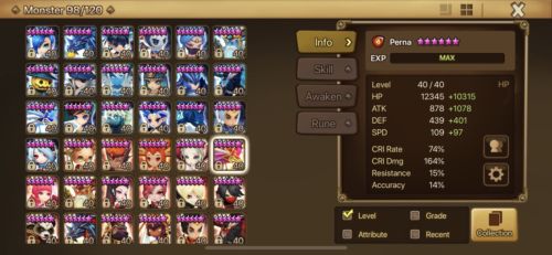 Summoners War Global.40 Nat 5s. So Many Transmogs 117 6* amazing account must go