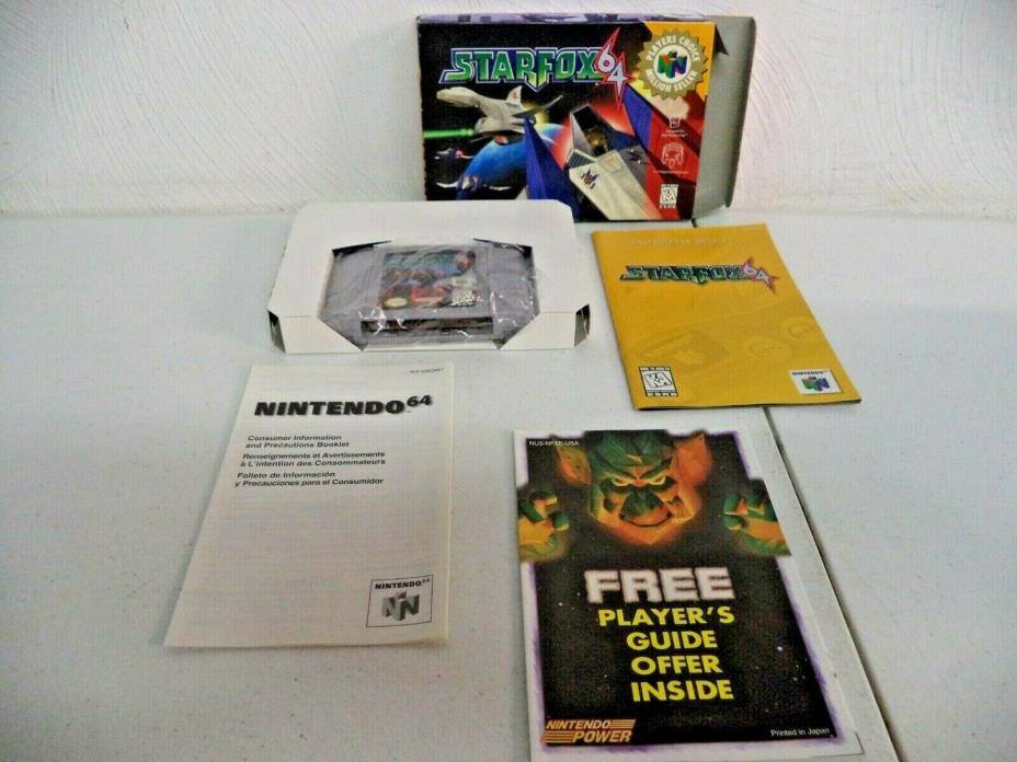 NINTENDO 64 - N64 - STARFOX 64 GAME IN BOX - PLAYER'S CHOICE - LQQK!!!