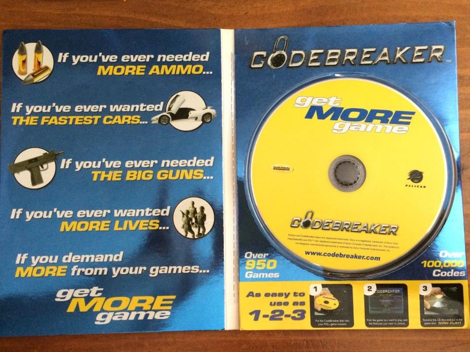 Codebreaker PS2 CD 9.1 RARE Pelican Code Breaker Cheat Codes Complete US Version