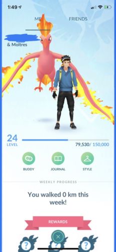 Pokemon Go Account With 4 Mewtwo,Shiny Moltres,And More Legendaries