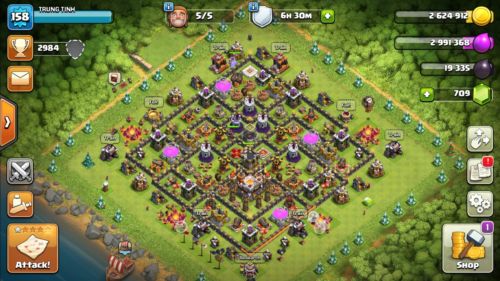 Clash of Clans TH11 Heroes 34/45/9, Strong Base