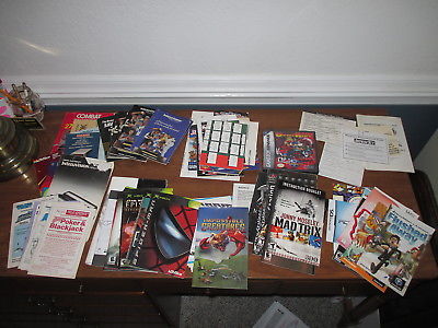 Large Lot Video Game Papers Manuals Inserts Nintendo Sega XBOX PS Intellivision