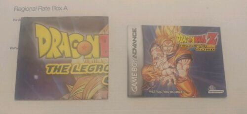 Dragon Ball Z The Legacy of Goku GameBoy Advance Instruction Booklet ONLY