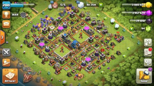 Clash of Clans TH12 Heroes 34/60/22, Strong Base