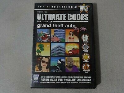 GTA Vice City Ultimate Cheat Codes Sony Playstation 2 PS2 Game Disc Complete