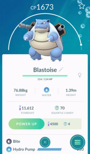 POKEMON GO CATCH SERVICE  Blastoise