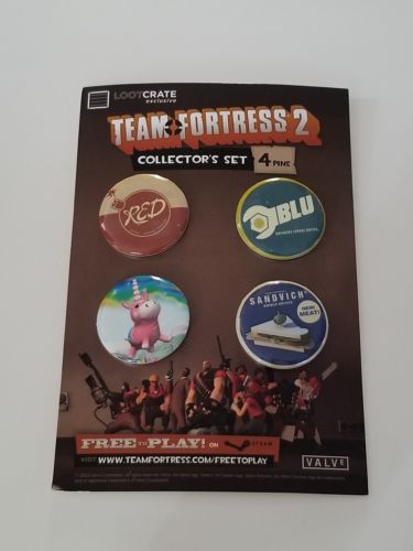 Team Fortess 2, 4 pins, collectors set, Loot Crate Exclusive, button, new