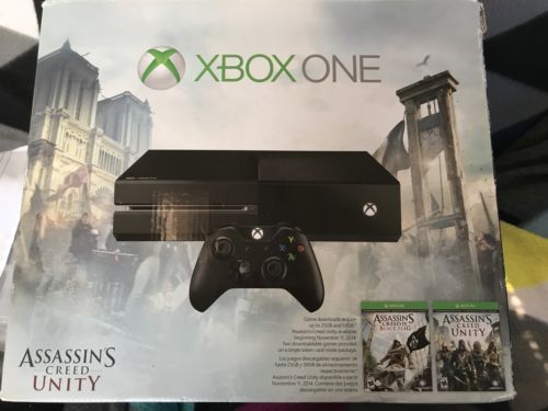 Xbox One 500gb Assassins Creed Console W/ Original Box And Madden16