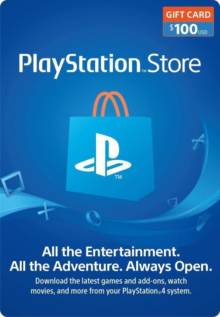 $100 PlayStation Store Digital Code! Email Delivery!