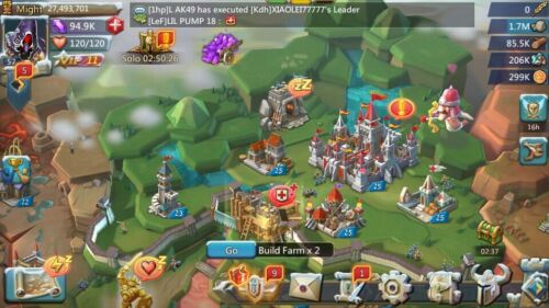Lords Mobile Account 27m Castle 25