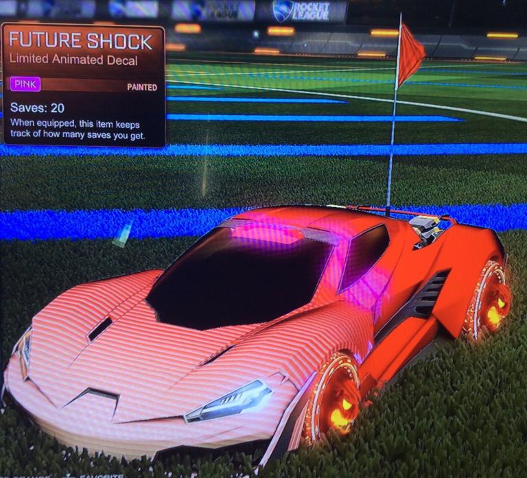 XBOX ONE  Rocket League -Limited Animated Decal Future Shock painted Pink
