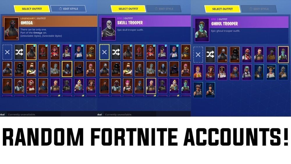 Random Fortnite Account with 0-50 PVP SKINS | PC only