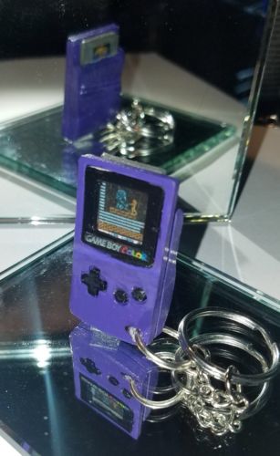 Gameboy Color Keychain (Purple 3D Print)