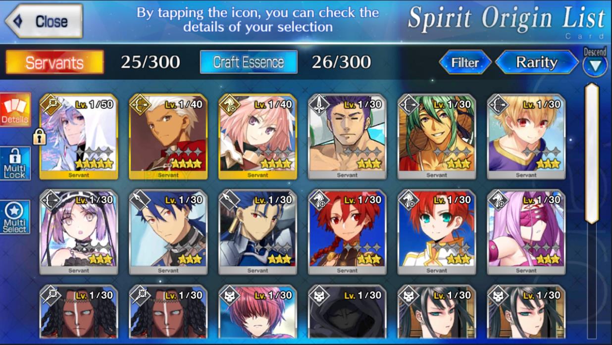 FGO NA Starter NA Account - Merlin + 51 SQs