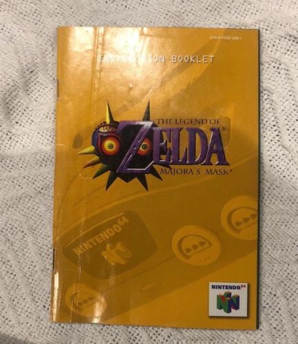 The Legend of Zelda Majora's Mask Nintendo 64 N64 Instruction Booklet Zelda Form