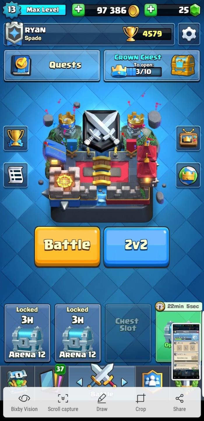 Clash royale account king tower level 13 4000+ all legendary cards + name change